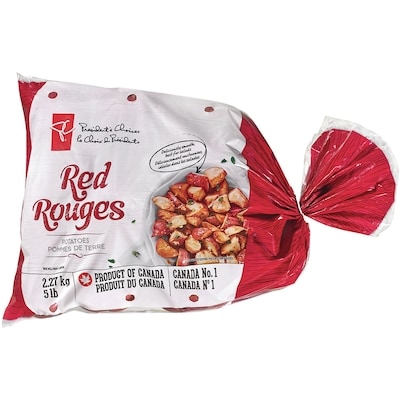 President's Choice Red Potatoes, 5 lb Bag 2.268 kg, $0.35/100g