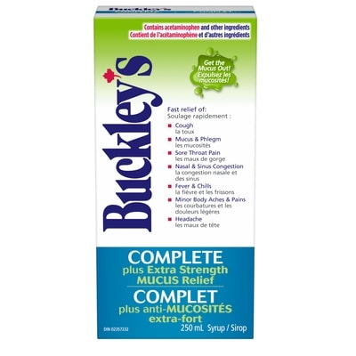Buckley’s Complet Plus Anti-Mucosités Extra Fort (Sirop) 250 ml, 8,80 $/100ml