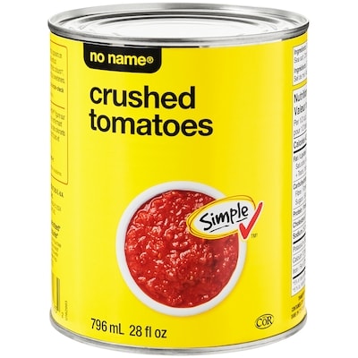 No Name Crushed Tomatoes 796 ml, $0.22/100ml