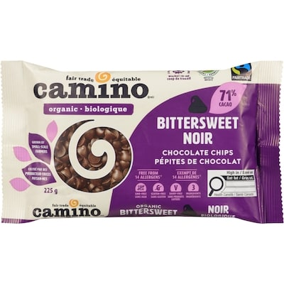 Cocoa Camino Bitter Sweet Chocolate Chip 225 g, $4.22/100g