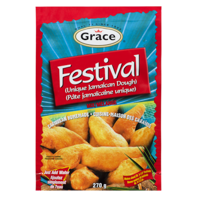 Grace Mélange à pâte pour pâtés jamaïcains uniques Festival 270 g, 0,74 $/100g