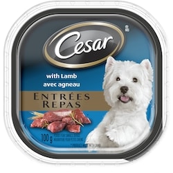 Cesar Nourriture humide pour chiens – pain classique en sauce recette à l'agneau, barquette 100 g, 1,99 $/100g