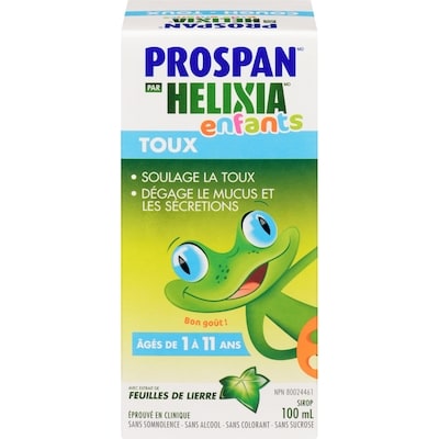 Helixia Sirop contre la toux pour enfants 100 ml, 11,99 $/100ml