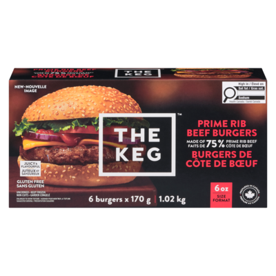 The Keg Burgers de côte de bœuf de choix 1.02 kg, 2,06 $/100g