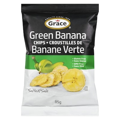 Grace Croustilles de bananes vertes 85 g, 1,52 $/100g