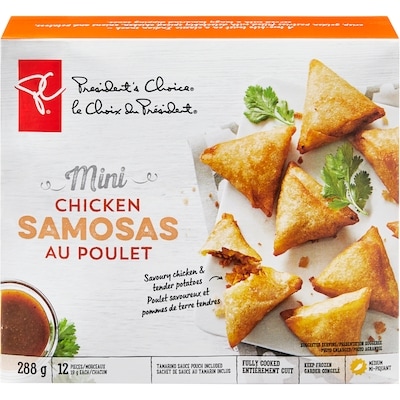 President's Choice Mini Chicken Samosas 288 g, $2.78/100g