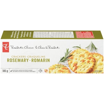 le Choix du Président Craquelins au romarin 185 g, 2,16 $/100g