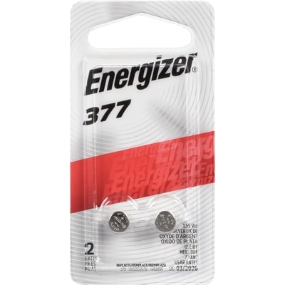 Energizer Batteries Silver Oxide 377 1.55 Vcc 1 ea, $5.25/1ea