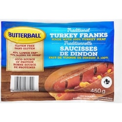 Butterball Saucisses fumées à la dinde 450 g, 1,22 $/100g