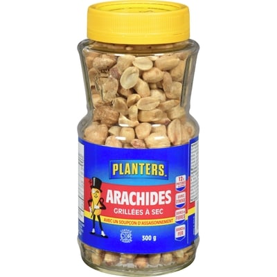 Planters Arachides grillées à sec avec un soupçon d’assaisonnement 300 g, 1,50 $/100g