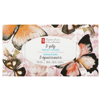 President's Choice 3-Ply Hypoallergenic Facial Tissues, 78 Sheets 1 ea, $249.00/100ea
