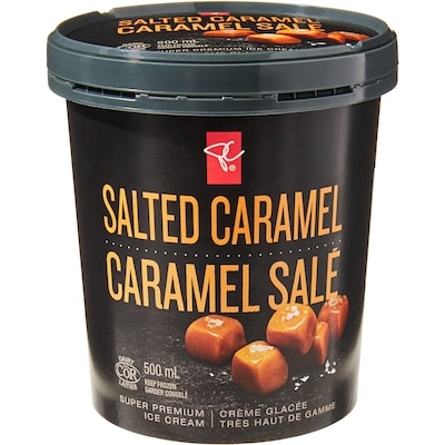 PC Black Label Salted Caramel Super Premium Ice Cream 500 ml, $0.90/100ml