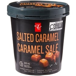 Crème-glacée très haut de gamme au caramel salé