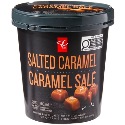 PC Collection noire Crème-glacée très haut de gamme au caramel salé 500 ml, 0,90 $/100ml