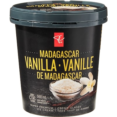 PC Black Label Madagascar Vanilla Super Premium Ice Cream 500 ml, $0.90/100ml