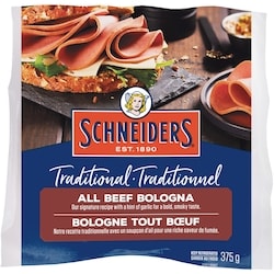 Schneiders Traditional All Beef Bologna 375 g, $25.31/1kg $2.53/100g