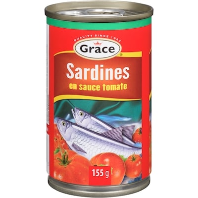 Grace Sardines en sauce tomate 155 g, 0,83 $/100g