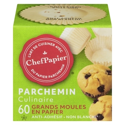 PaperChef Papier parchemin culinaire grands moules 60 ea, 0,07 $/1ch
