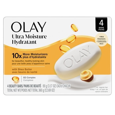 Olay Pro-X Beauty Bars, Ultra Moisture with Shea Butter 4x90.0 g, $2.08/100g
