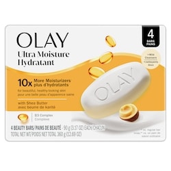 Olay Pain de beauté Ultra hydratant avec beurre de karité et complexe de vitamine B , 4 unités 4x90.0 g, 2,08 $/100g