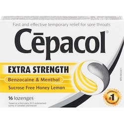 Cepacol Extra Strength Sucrose Free Honey Lemon, Sore Throat Lozenges 16 ea, $0.39/1ea