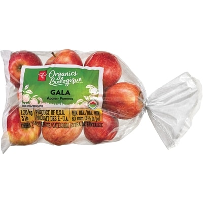 PC Organics Gala Apples, 3 lb Bag 1.36 kg, $0.73/100g