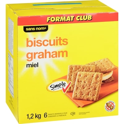 Biscuits graham au miel, format club