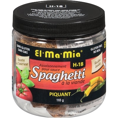 El Ma Mia Préparation d’épices pour sauce pour spaghetti 110 g, 3,64 $/100g