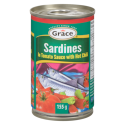 Grace Sardines in Tomato Sauce With Hot Chili - 155 g | Fortinos