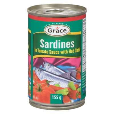 Grace Sardines in Tomato Sauce With Hot Chili 155 g, $0.90/100g