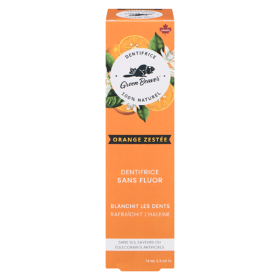 Green Beaver Jr Dentifrice naturel zeste d’orange 75 ml, 8,65 $/100ml