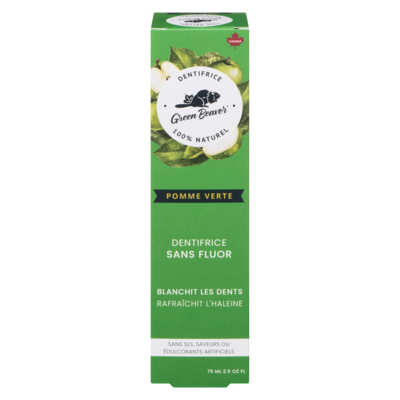 Green Beaver Jr Dentifrice naturel à saveur de pomme verte 75 ml, 7,33 $/100ml