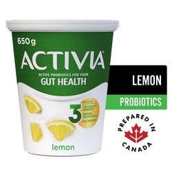 Activia Probiotic Yogurt, Lemon - 650 g | Your Independent Grocer