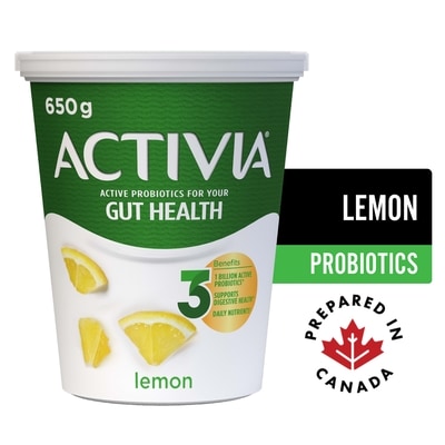 Activia Probiotic Yogurt, Lemon 650 g, $0.58/100g