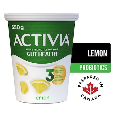 Activia Probiotic Yogurt, Lemon 650 g, $0.69/100g