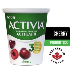 Activia Probiotic Yogurt, Cherry 650 g, $0.65/100g