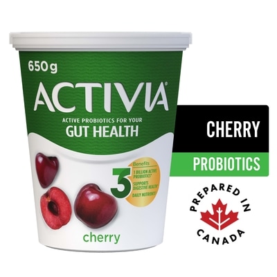 Activia Probiotic Yogurt, Cherry 650 g, $0.61/100g