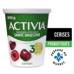 Activia Yogourt probiotique, saveur cerise 650 g, 0,54 $/100g