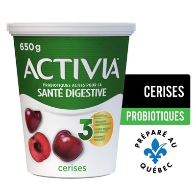 Activia Yogourt probiotique, saveur cerise 650 g, 0,58 $/100g
