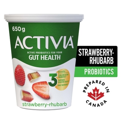 Activia Probiotic Yogurt, Strawberry-Rhubarb 650 g, $0.77/100g