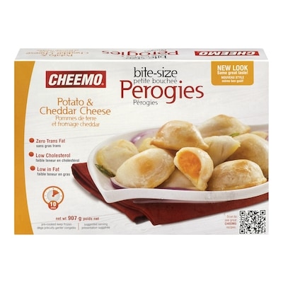 Cheemo Bite-Size Perogies, Potato and Cheddar Cheese 907 g, $0.52/100g
