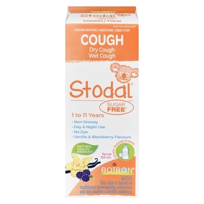 Boiron Stodal Sugar-Free Cough Syrup For Dry Or Wet Cough 125 ml, $10.39/100ml