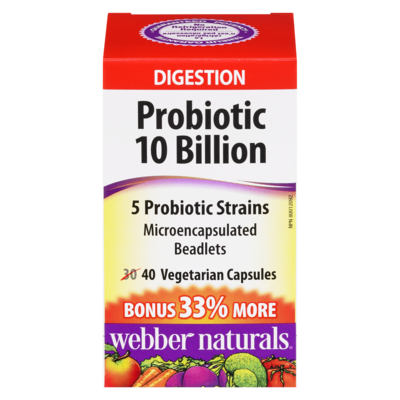 Webber Naturals Complete Probiotic Double Strength 10 Billion 40 ea, $0.39/1ea