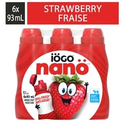 IOGO Nanö Strawberry 1% Drinkable Yogurt Bottles 6x93.0 ml, $0.89/100ml