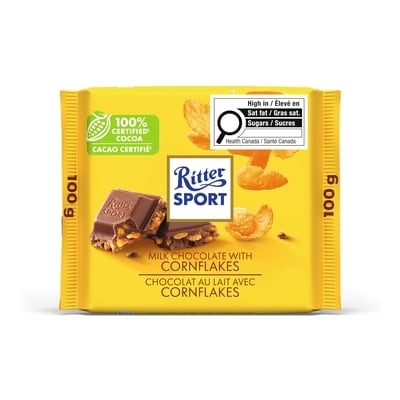 Ritter Sport Milk Chocolate with Cornflakes 100 g, $4.00/100g
