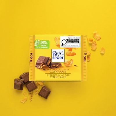 Chocolat au lait avec cornflakes