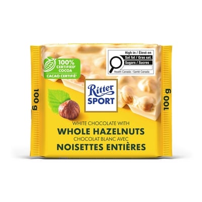 Ritter Sport White Chocolate with Whole Hazelnuts 100 g, $4.00/100g