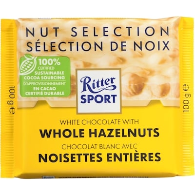 Ritter Sport White Chocolate Whole Hazelnut 100 g, $4.49/100g