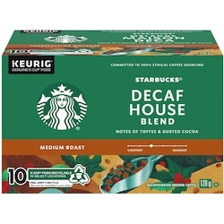 Starbucks Dosettes K-Cup de café moulu à torréfaction moyenne mélange maison décaféiné 10 ea, 1,40 $/1ch