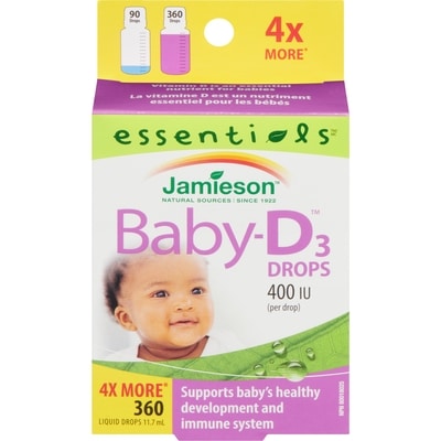 Jamieson Baby-D Vitamin D3 400 IU Droplets 11.7 ml, $196.50/100ml
